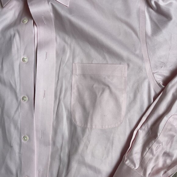 2/$18 SALE! Daniel Cremieux Button Up Shirt Mens 17.5 Pink Slim Fit Business - Picture 6 of 7